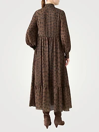 Georgette Shirt Dress Leopard Print