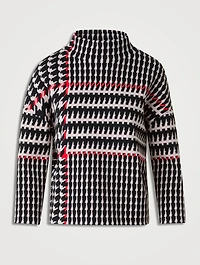 Mockneck Top Glen Check Print