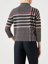 Mockneck Top Glen Check Print