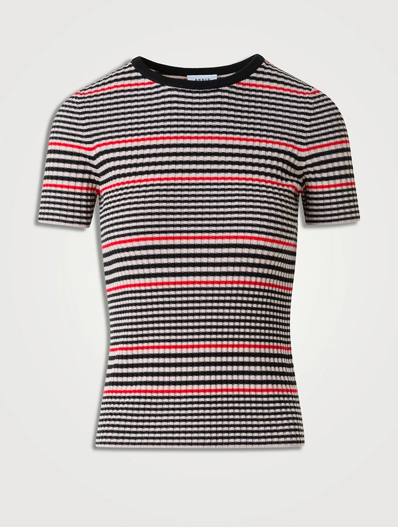 Short-Sleeve Wool Sweater