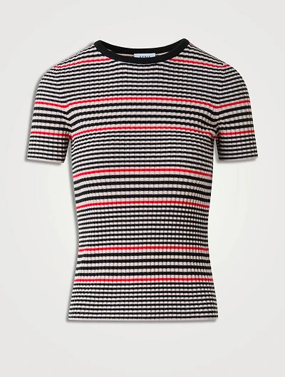 Short-Sleeve Wool Sweater