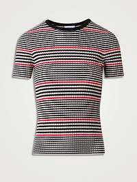Short-Sleeve Wool Sweater