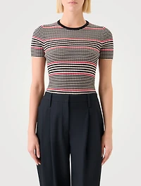 Short-Sleeve Wool Sweater