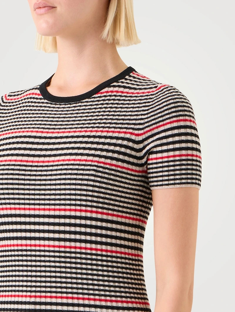 Short-Sleeve Wool Sweater