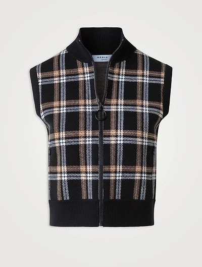 Plaid Jacquard Vest