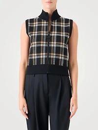 Plaid Jacquard Vest