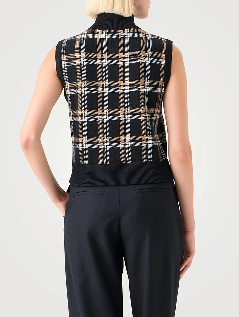 Plaid Jacquard Vest