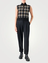 Plaid Jacquard Vest