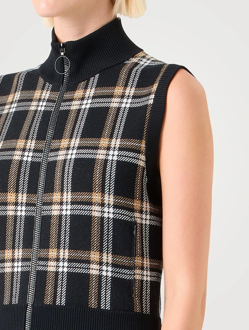Plaid Jacquard Vest