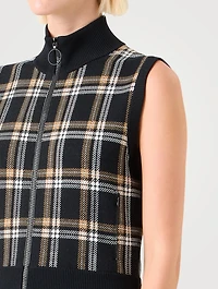 Plaid Jacquard Vest