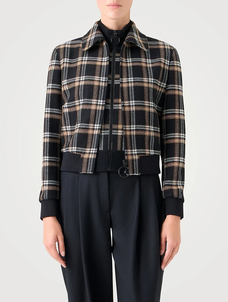 Plaid Jacquard Jacket