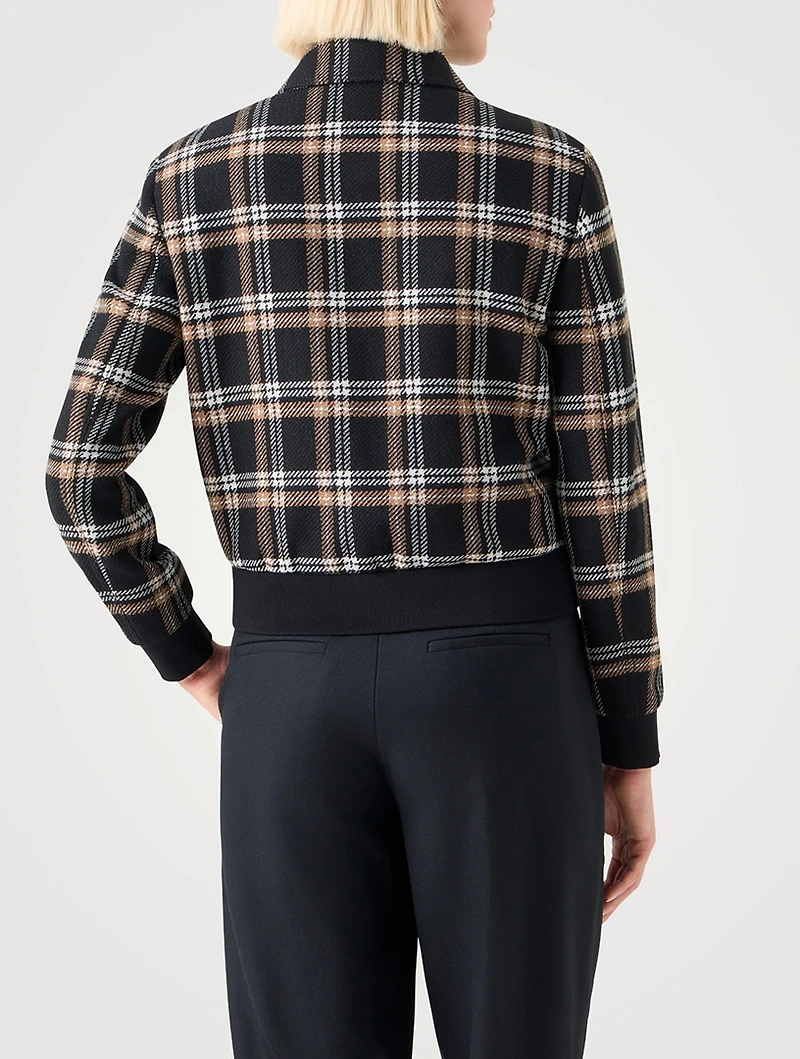 Plaid Jacquard Jacket