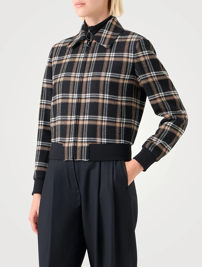 Plaid Jacquard Jacket