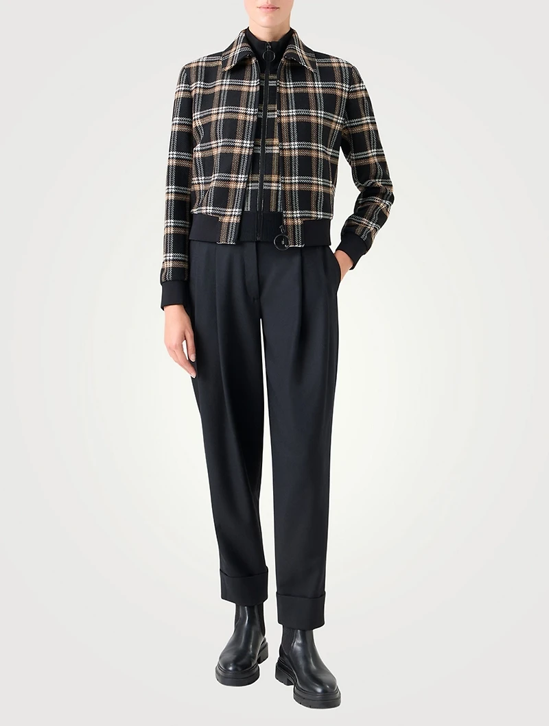 Plaid Jacquard Jacket