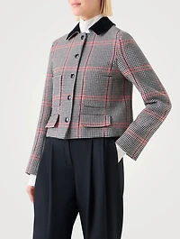 Wool Jacket Houndstooth Print