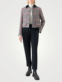 Wool Jacket Houndstooth Print