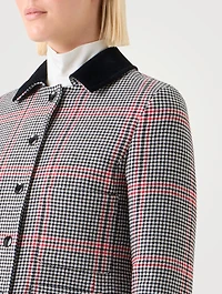 Wool Jacket Houndstooth Print