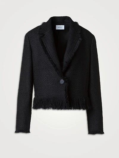 Fringe-Trimmed Tweed Jacket