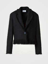 Fringe-Trimmed Tweed Jacket