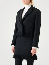 Fringe-Trimmed Tweed Jacket