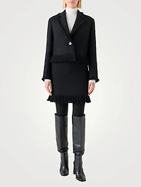 Fringe-Trimmed Tweed Jacket