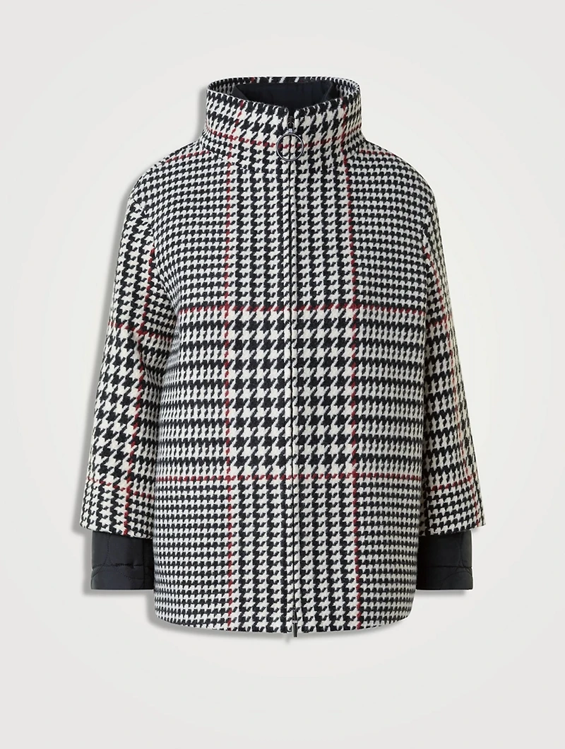 Two-In-One Jacket Glen Check Print
