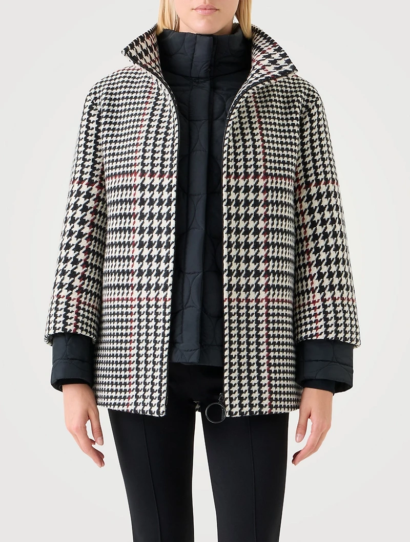 Two-In-One Jacket Glen Check Print