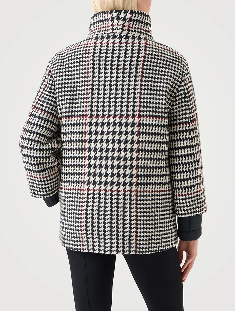 Two-In-One Jacket Glen Check Print