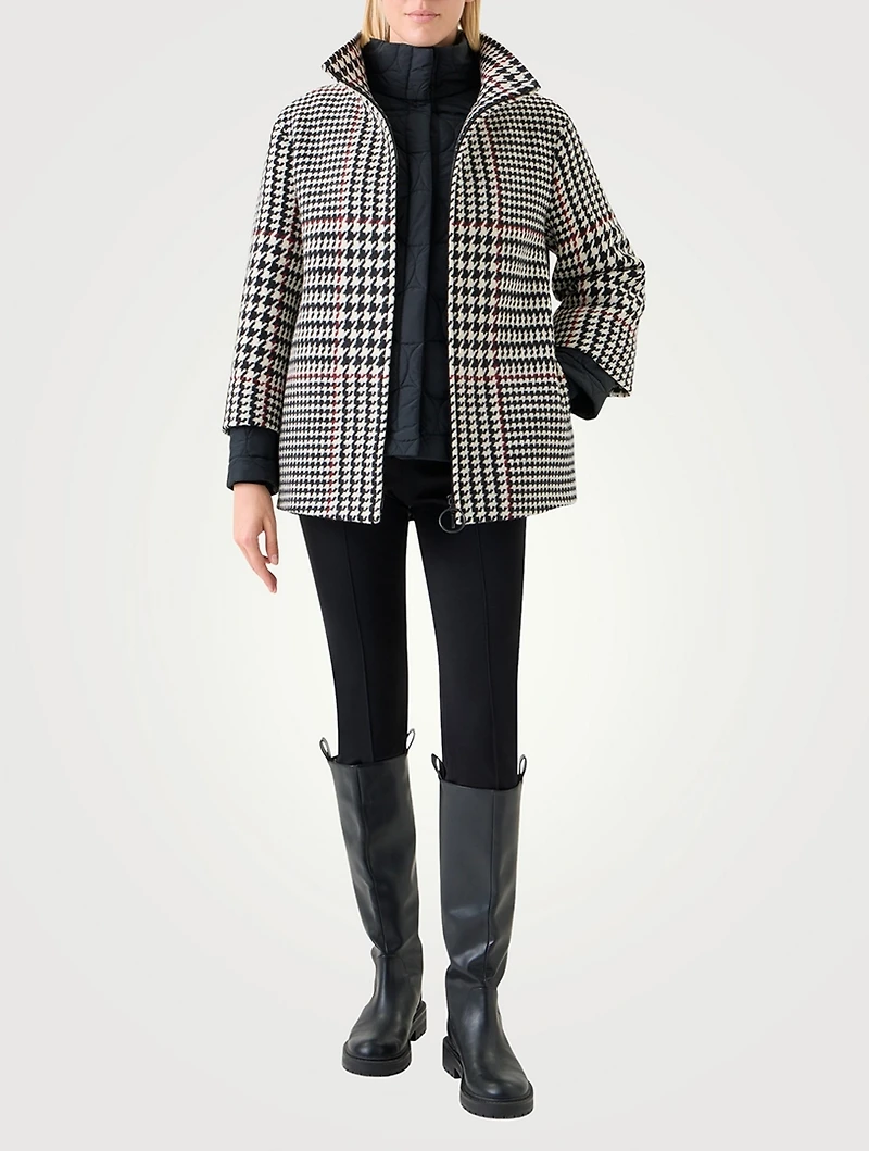 Two-In-One Jacket Glen Check Print