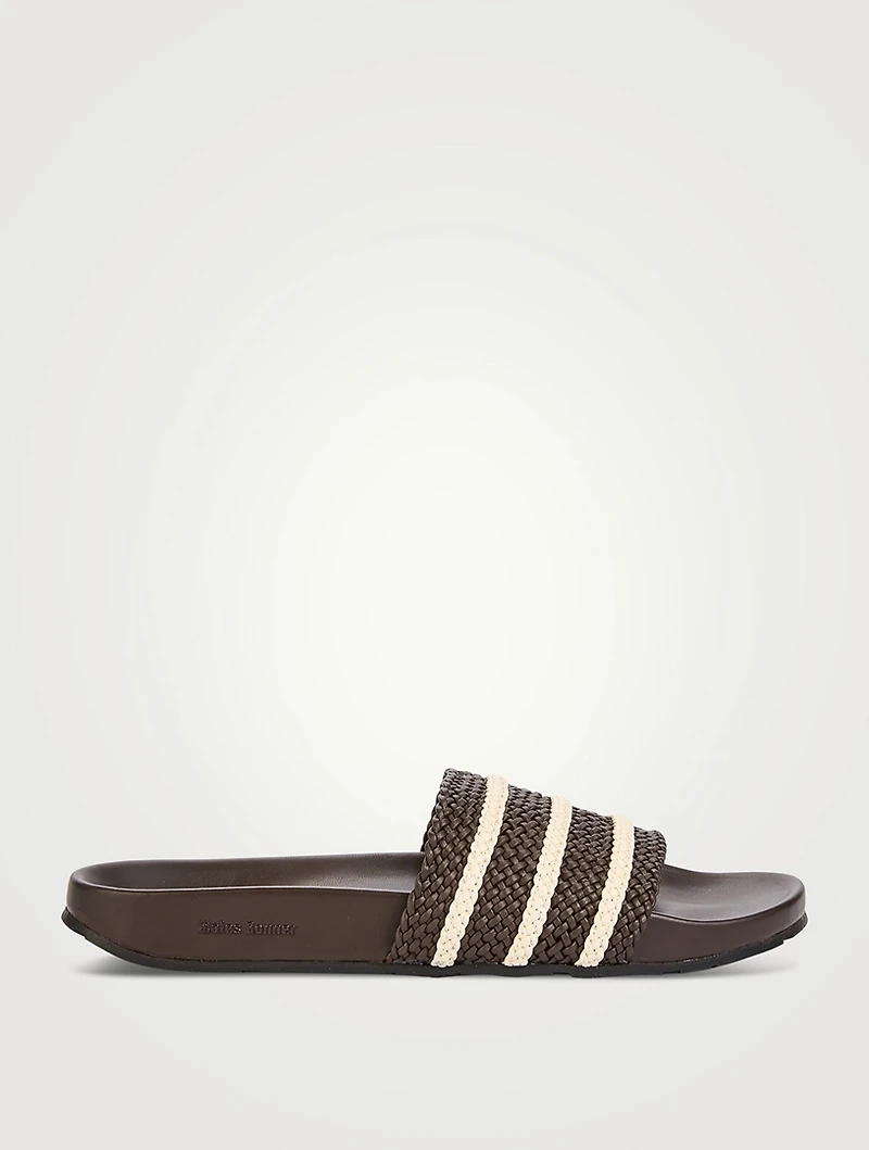 adidas Originals x Wales Bonner Adilette Leather Slide Sandals