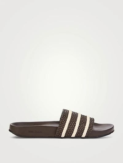 adidas Originals x Wales Bonner Adilette Leather Slide Sandals
