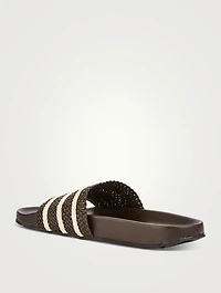 adidas Originals x Wales Bonner Adilette Leather Slide Sandals