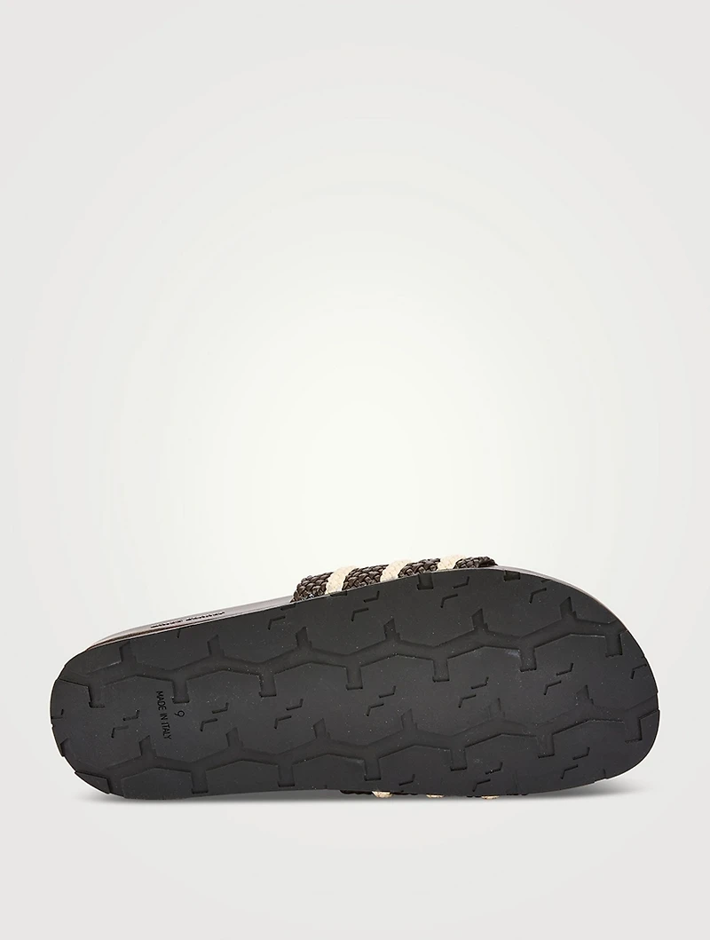 adidas Originals x Wales Bonner Adilette Leather Slide Sandals
