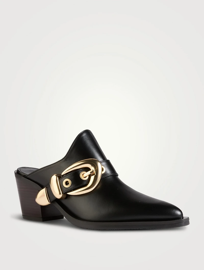 Maven Leather Western Mules