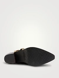 Maven Leather Western Mules