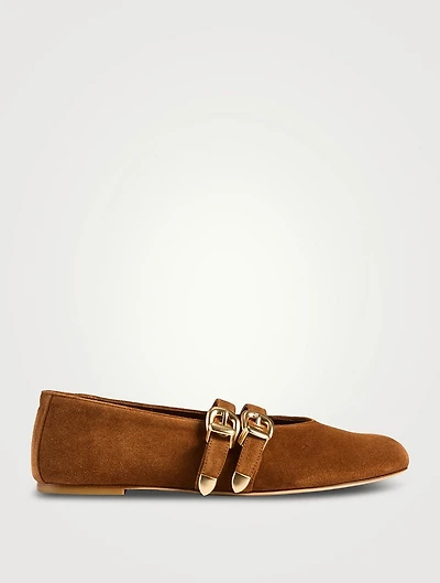 Maven Suede Mary Jane Ballet Flats