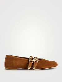 Maven Suede Mary Jane Ballet Flats