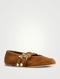 Maven Suede Mary Jane Ballet Flats