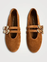 Maven Suede Mary Jane Ballet Flats