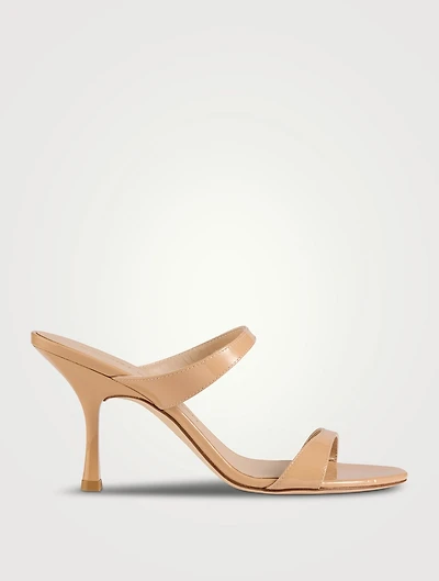 Nudist Patent Leather Mules