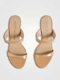 Nudist Patent Leather Mules