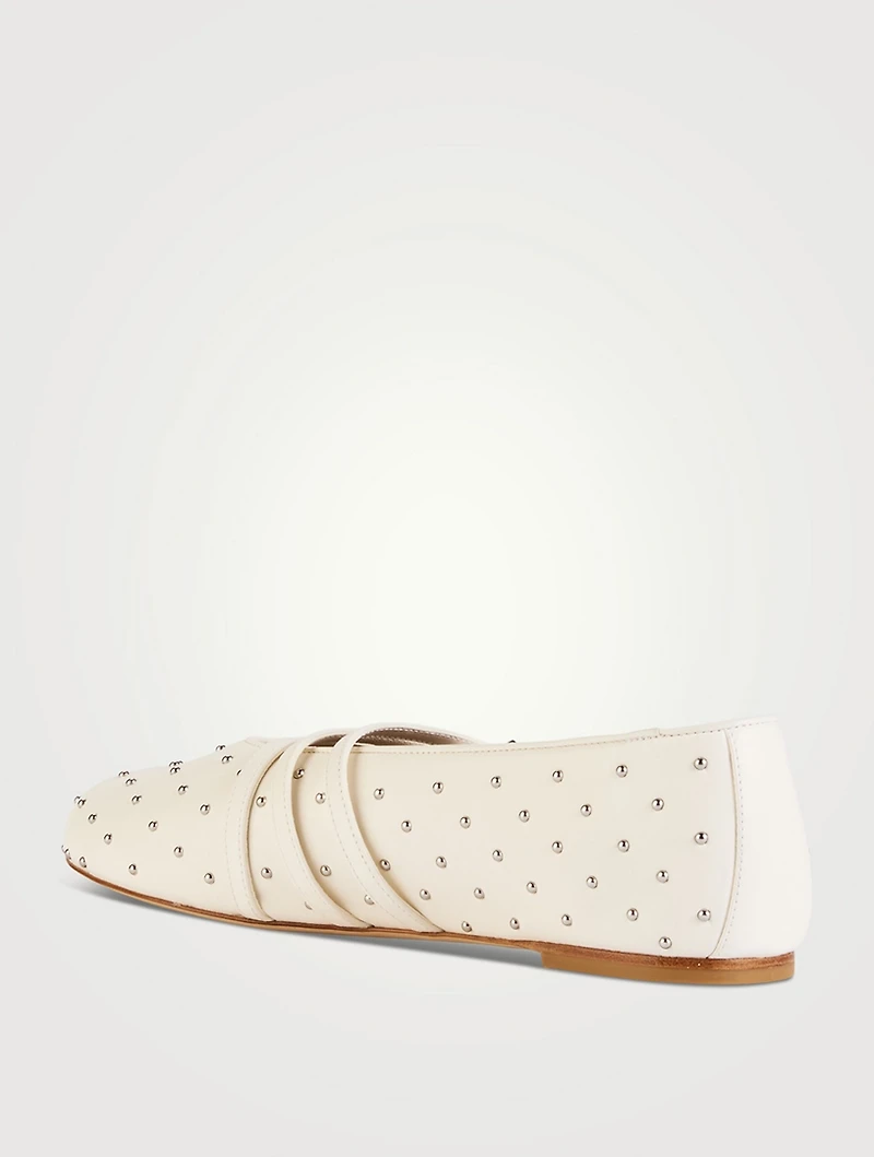 Sostud Leather Mary Jane Ballet Flats