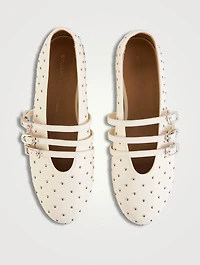 Sostud Leather Mary Jane Ballet Flats
