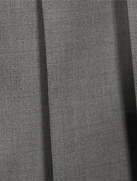 Pleated Wool Twill Midi Skirt