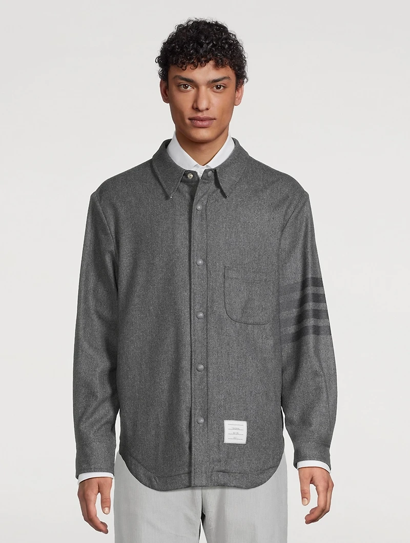 4-Bar Flannel Shirt Jacket