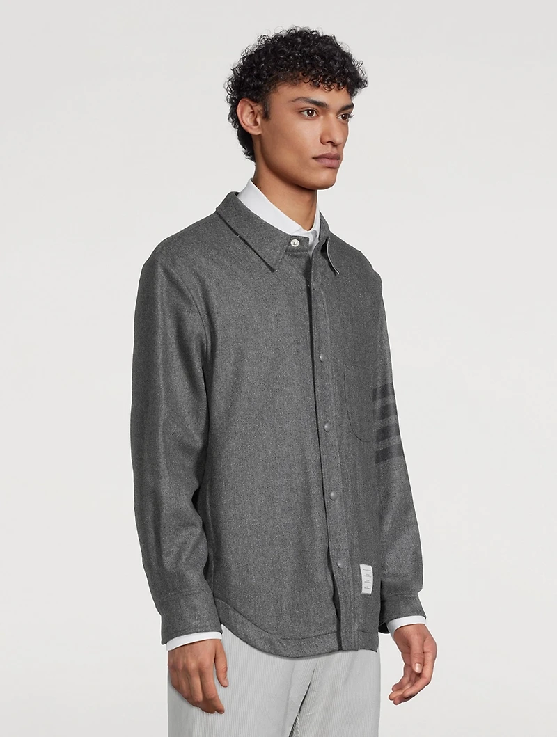4-Bar Flannel Shirt Jacket