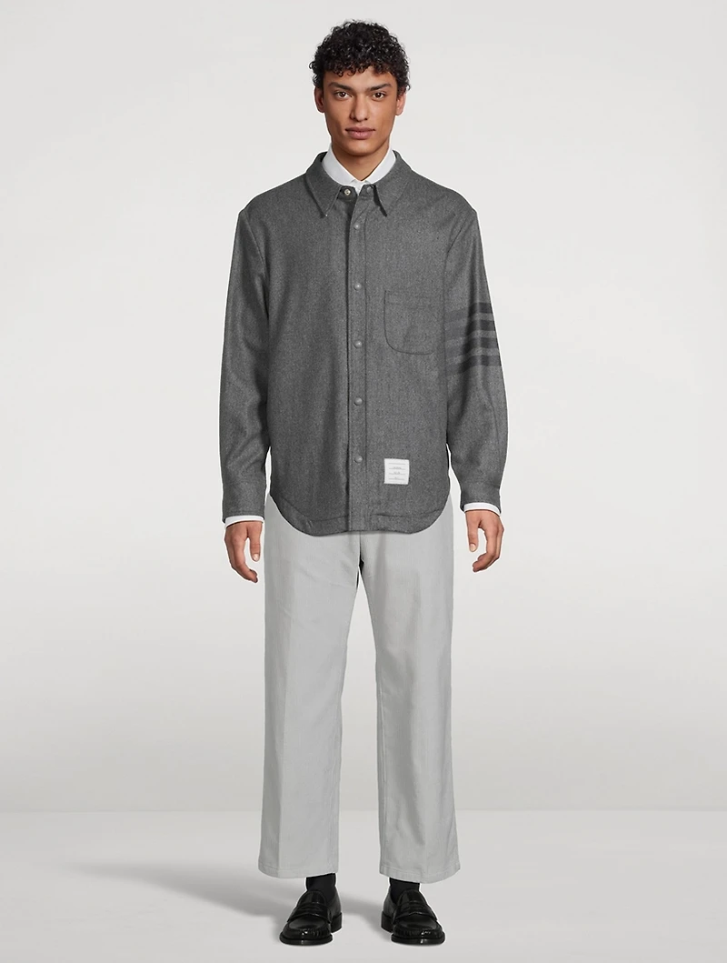4-Bar Flannel Shirt Jacket