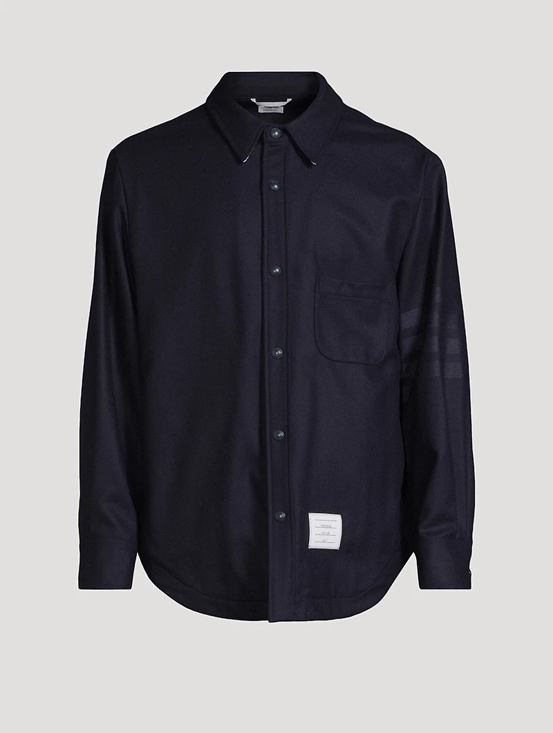 4-Bar Flannel Shirt Jacket