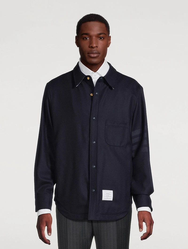 4-Bar Flannel Shirt Jacket