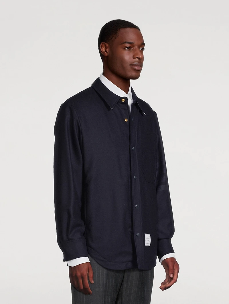 4-Bar Flannel Shirt Jacket